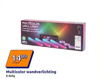 Action Multicolor wandverlichting aanbieding