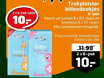 Trekpleister Trekpleister Billendoekjes 2*6-pak aanbieding