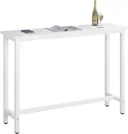Amazon WOLTU BT30ws Bartafel Bistrotafel met Metalen frame Spaanplaten tafelblad 140x40x100cm,Wit aanbieding