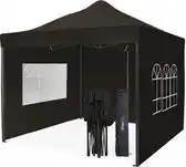 Praxis LifeGoods Partytent - Antraciet - 3x3m - Easy Up/Waterdicht/Zijwanden aanbieding