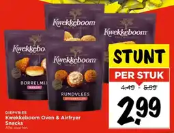 Vomar Voordeelmarkt Diepvries Kwekkeboom Oven & Airfryer Snacks aanbieding