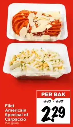 Vomar Voordeelmarkt Americain Speciaal of Carpaccio aanbieding