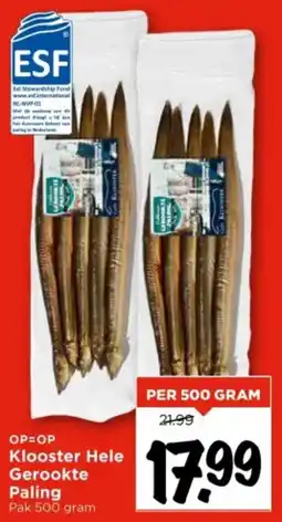 Vomar Voordeelmarkt Klooster Hele Gerookte Paling aanbieding