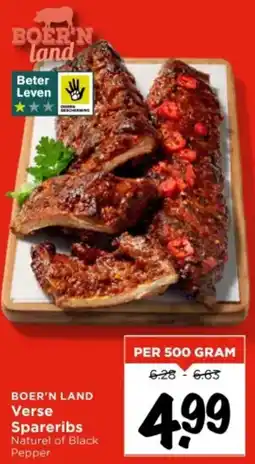 Vomar Voordeelmarkt Boer'n Land Verse Spareribs aanbieding