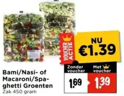 Vomar Voordeelmarkt Bami / Nasi of Macaroni / Spaghetti Groenten aanbieding