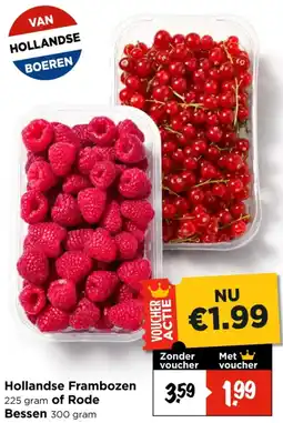 Vomar Voordeelmarkt Hollandse Frambozen of Rode Bessen aanbieding