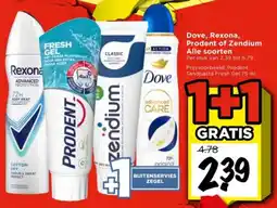 Vomar Voordeelmarkt Dove, Rexona, Prodent of Zendium aanbieding