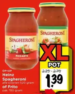 Vomar Voordeelmarkt Heinz Spagheroni of Frito aanbieding
