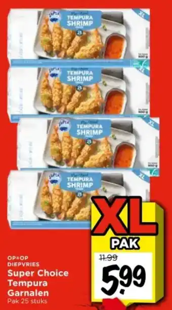 Vomar Voordeelmarkt Diepvries Super Choice Tempura Garnalen aanbieding