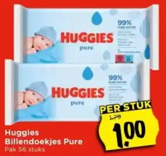 Vomar Voordeelmarkt Huggies Billendoekjes Pure aanbieding