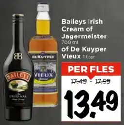Vomar Voordeelmarkt Baileys Irish Cream of Jagermeister of De Kuyper Vieux aanbieding