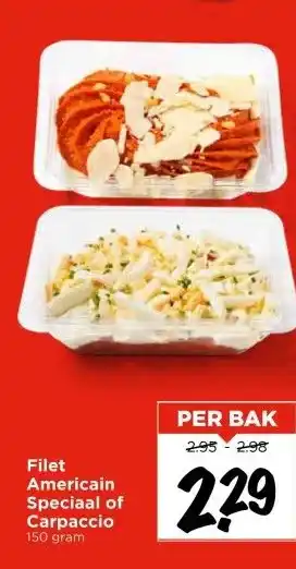 Vomar Voordeelmarkt Filet Americain Speciaal of Carpaccio aanbieding