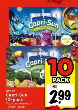 Vomar Voordeelmarkt Capri-Sun 10-pack Monster Alarm of Jungle Drink aanbieding