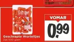 Vomar Voordeelmarkt Geschrapte Worteltjes aanbieding