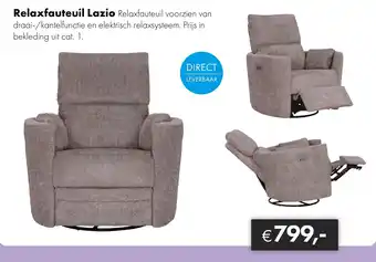 Woonsquare Relaxfauteuil Lazio aanbieding