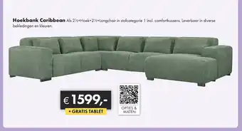 Woonsquare Hoekbank Caribbean aanbieding