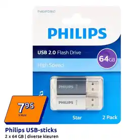 Action Philips USB-sticks aanbieding