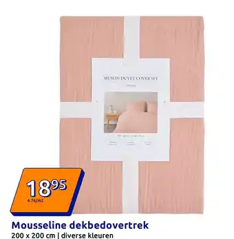 Action Mousseline dekbedovertrek aanbieding