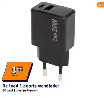 Action Re-load 2-poorts wandlader aanbieding