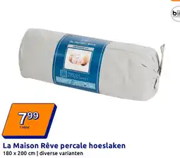 Action La Maison Rêve percale hoeslaken aanbieding