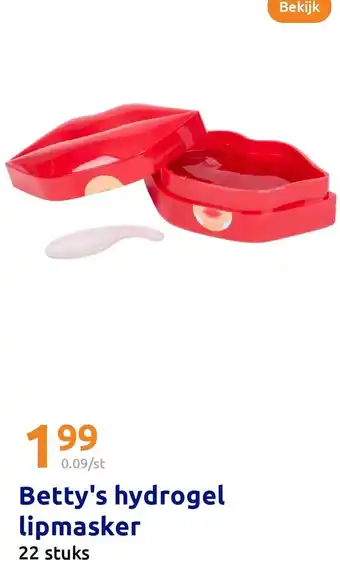 Action Betty's hydrogel lipmasker aanbieding