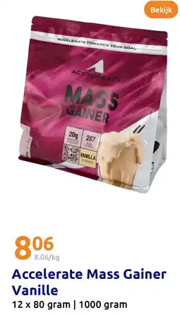 Action Accelerate Mass Gainer Vanille aanbieding
