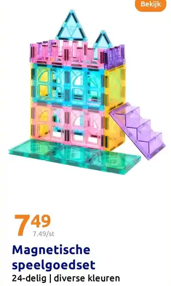 Action Magnetische speelgoedset aanbieding