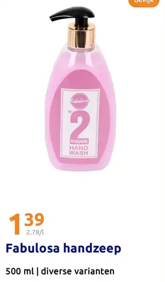 Action Fabulosa handzeep aanbieding