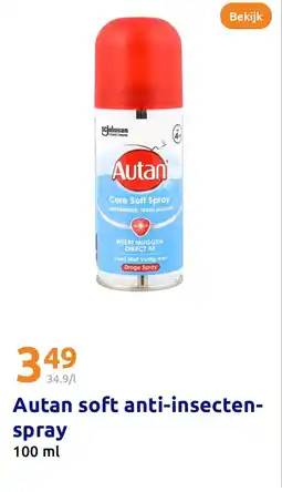 Action Autan soft anti-insecten spray aanbieding