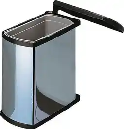 Bol.com Hailo Uno-Automatic Inbouw Prullenbak - 18 l - RVS - Zwart aanbieding