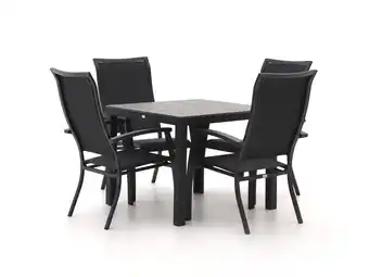 Kees Smit Bellagio Lugo/Fidenza 90cm dining tuinset 5-delig stapelbaar aanbieding