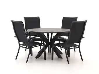 Kees Smit Bellagio Lugo/Fidenza ø 126cm dining tuinset 5-delig stapelbaar aanbieding