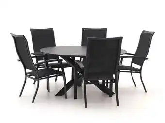 Kees Smit Bellagio Lugo/Lodola ø 150cm dining tuinset 6-delig stapelbaar aanbieding