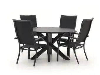 Kees Smit Bellagio Lugo/Lodola ø 130cm dining tuinset 5-delig stapelbaar aanbieding