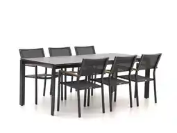 Kees Smit Bellagio Roma/Sestino 220cm dining tuinset 7-delig stapelbaar aanbieding