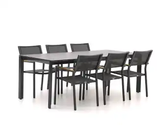 Kees Smit Bellagio Roma/Sestino 220cm dining tuinset 7-delig stapelbaar aanbieding