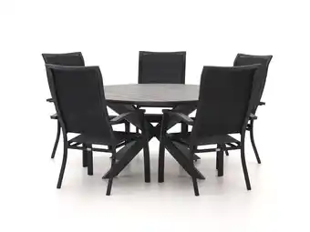 Kees Smit Bellagio Lugo/Fidenza ø 149cm dining tuinset 6-delig stapelbaar aanbieding