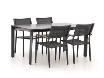 Kees Smit Bellagio Roma/Sestino 160cm dining tuinset 5-delig stapelbaar aanbieding