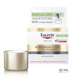 De Online Drogist Eucerin Hyaluron-Filler + Elasticity Nachtcrème Navulling aanbieding