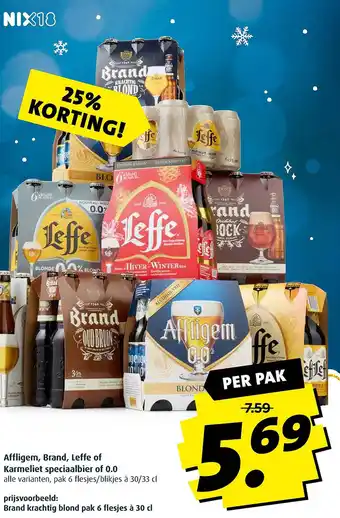 Boni Affligem, Brand, Leffe of Karmeliet speciaalbier of 0.0 aanbieding