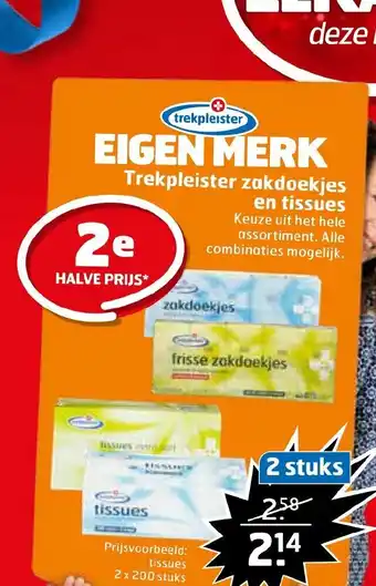 Trekpleister Trekpleister Zakdoekjes en tissues 2st aanbieding