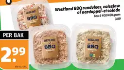 Poiesz Westland BBQ rundvlees, coleslaw of aardappel-ei salade aanbieding
