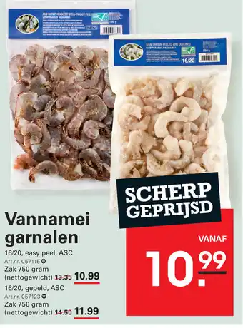 Sligro Vannamei garnalen aanbieding