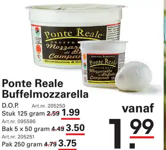 Sligro Ponte Reale Buffelmozzarella aanbieding