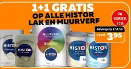 De voordeelmarkt 1+1 GRATIS OP ALLE HISTOR LAK EN MUURVERF aanbieding