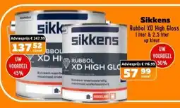 De voordeelmarkt Sikkens Rubbol XD High Gloss aanbieding
