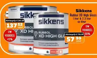 De voordeelmarkt Sikkens Rubbol XD High Gloss aanbieding