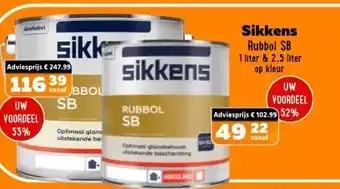 De voordeelmarkt Sikkens Rubbol SB aanbieding