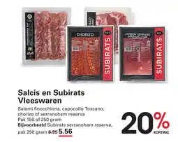 Sligro Salcis en Subirats Vleeswaren aanbieding