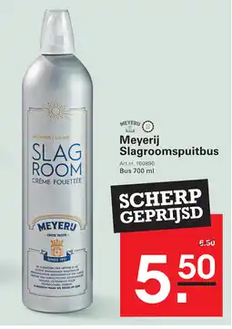 Sligro Meyerij Slagroomspuitbus aanbieding